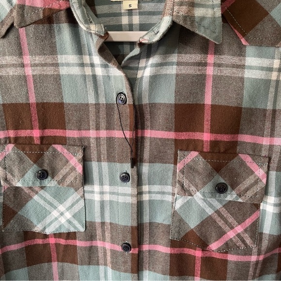 nwot Matchstick Plaid Flannel Shirt Size Small - Picture 6 of 10